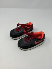 Nike Air Max 1 Shoes Toddler 6C Gray Hot Lava Red 609371-044