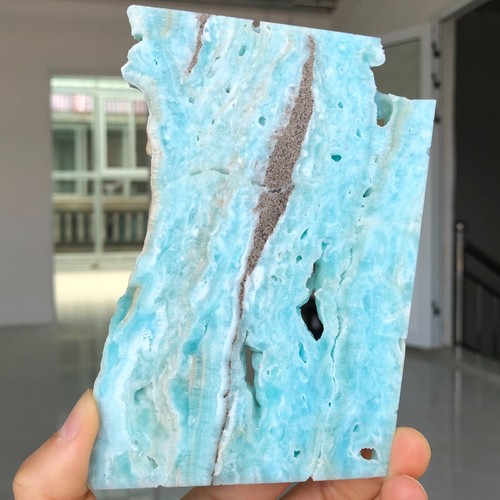 222g Natural hemimorphite Quartz Crystal Slice Reiki Mineral Adorn Healing G605 - Foto 5 di 11