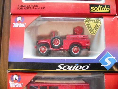 Solido Toner Gam Pompiers Fire Trucks lot of (8) - Picture 6 of 9
