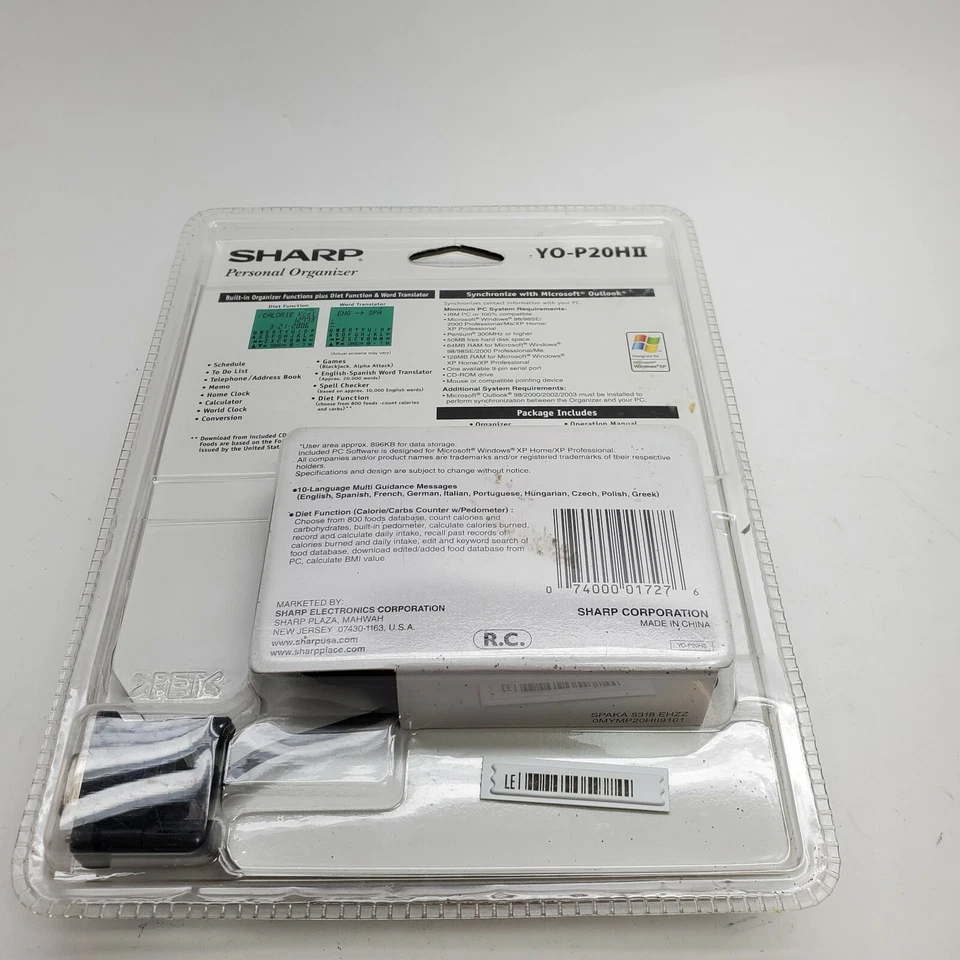 Sharp YOP20HII / YO-P20HII 1MB Electronic Organizer with Pedometer & Spell Check - Image 2 of 4