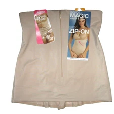 Naomi & Nicole Waist Cincher Size Small Warm Beige Step in Zip on Extra Firm