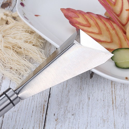 Edelstahl Obstschnitzmesser Dreieckige Form Gemüsemesser Schneidewerkzeug - Bild 2 von 6