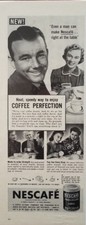 Coffee Vintage Print Ad Nescafe Even a Man Can Make Nescafe Right Decor 1941