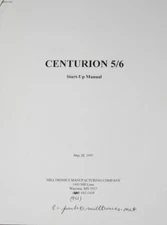 Milltronics Centurion 5/6 Start up Manual w/ Programming 50 Pages 1997