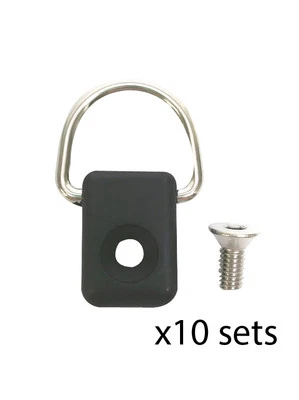 Pactrade Marine 10 PCS Canoe Kayak Boat S.S.D-Ring Fishing Rigging w/ Screws
