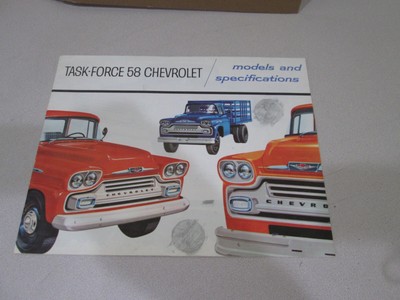 Original 1958 Chevrolet Task Force 58 Truck Sales Brochure Catalog Models Specs