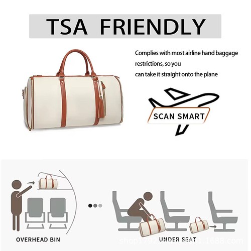 Bolsa de traje de viaje bolsa de equipaje plegable de gran capacidad ~ J ~ DE - Imagen 6 de 24