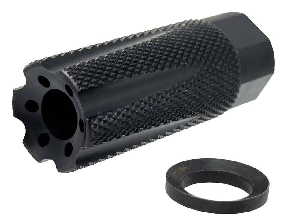 9mm Linear Compensator Muzzle Brake Blast Forward 1/2x28 Steel USA Made with Washer