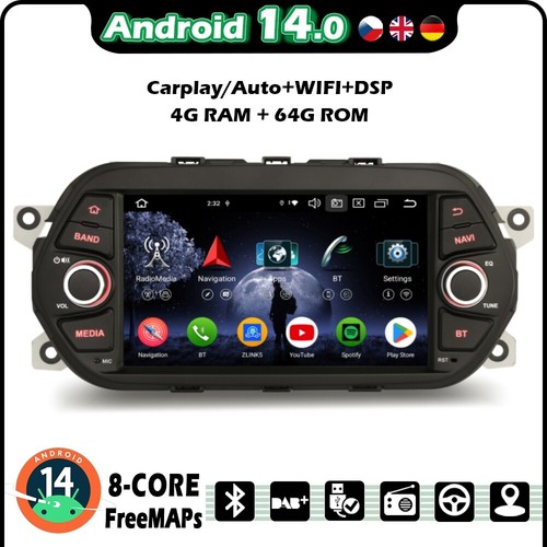 7" 64GB Android 14 Autoradio Carplay Fiat Tipo Aegea Egea Dodge Neon Navigatore - Zdjęcie 18 z 18