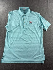 Peter Millar Shirt Adult Adult Medium Blue Polo LACC 123rd US Open Logo Mens M