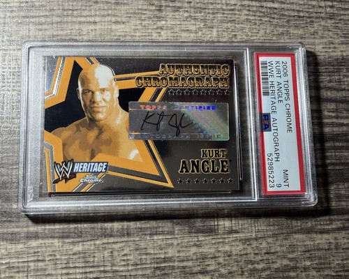 Kurt Angle 2006 Topps Heritage Chrome WWE Autographs card