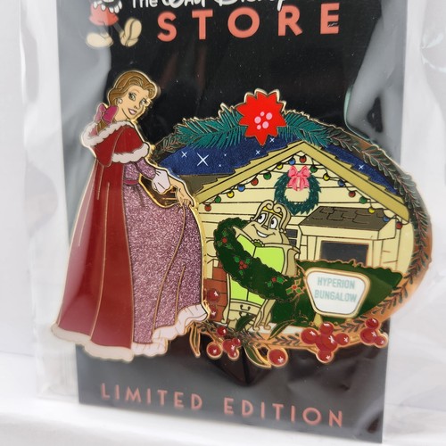 DEC D23 Disney Employee Center Jolly Holiday Princess Pin 2024 Belle LE 250 - Picture 2 of 2