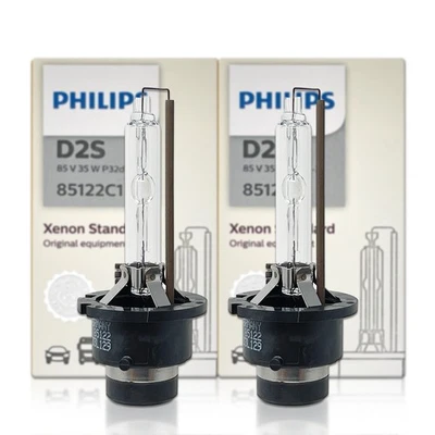 2X Philips D2S 85122C1 HID Xenon Headlight Bulbs 4300K OEM w/ COA USA SHIP FAST - Image 1 of 4