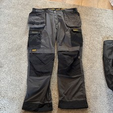 Dewalt Work Trousers Holster Pockets Heavy Duty Pro Stretch Black/Grey 38/29
