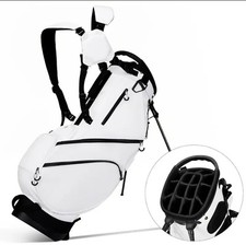 14-Way Golf Stand Bag With Cooler  Shoe Pocket, Rain Hood White/Black 