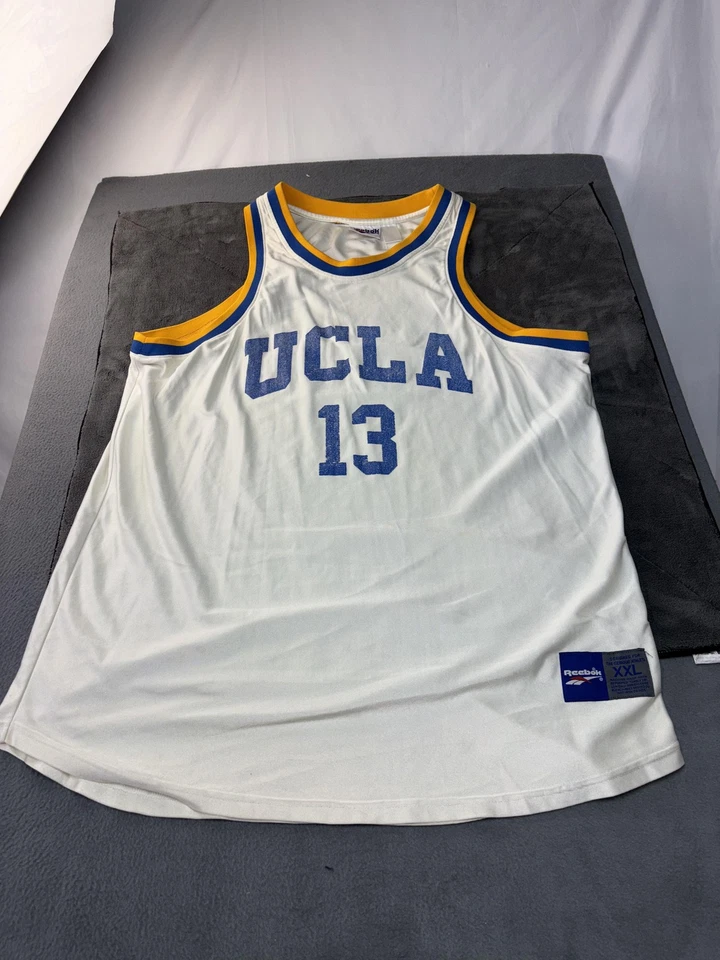 Vintage Reebok UCLA #13 Basketball Jersey White/Blue/Gold Men’s Size XXL - Image 4 of 4
