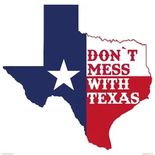 Dont mess with Texas sticker weatherproof bumper vinyl decal