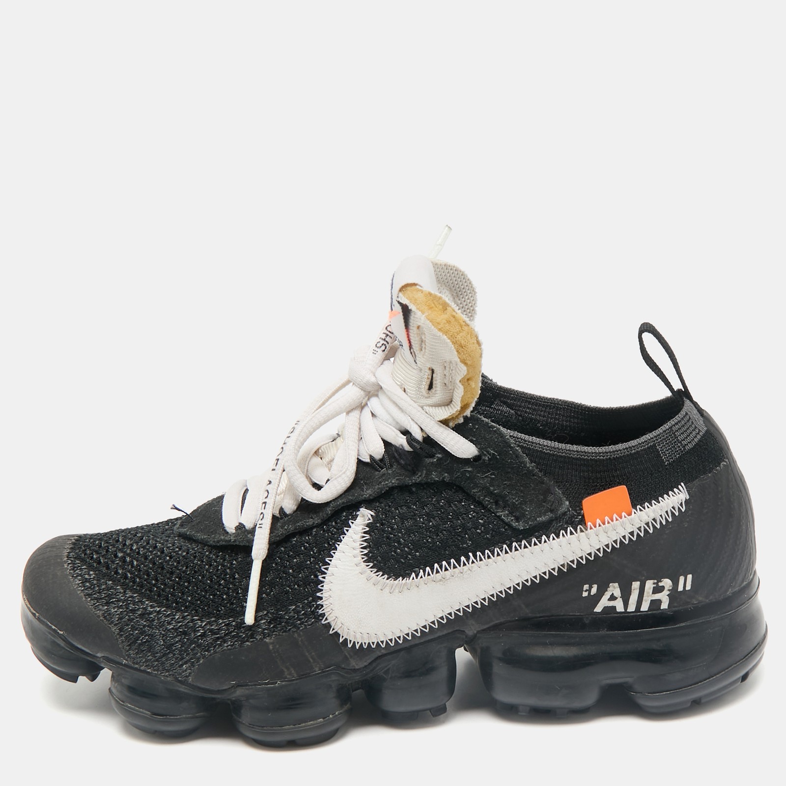 Sneakers Off White x Nike nere in tessuto a maglia Air VaporMax taglia 38