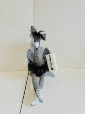 Wilberry Soft Swan Doll Grey with Black Tutu Princess Ballet Style Nursery Toy