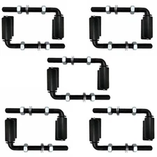 10PK 5/8" J-Bolt Gate Hinge Adjustable 5" Heavy Duty Steel Barrel Pair