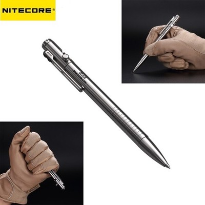 NITECORE NTP30 Tactical Pen Titanium Ti Bidirectional Bolt Action Glass Breaker