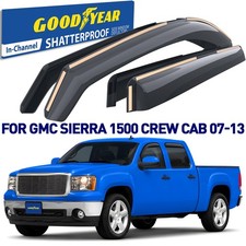 Rain Guards Vent Visors Shade for 2007-2013 GMC Sierra 1500 Crew Cab