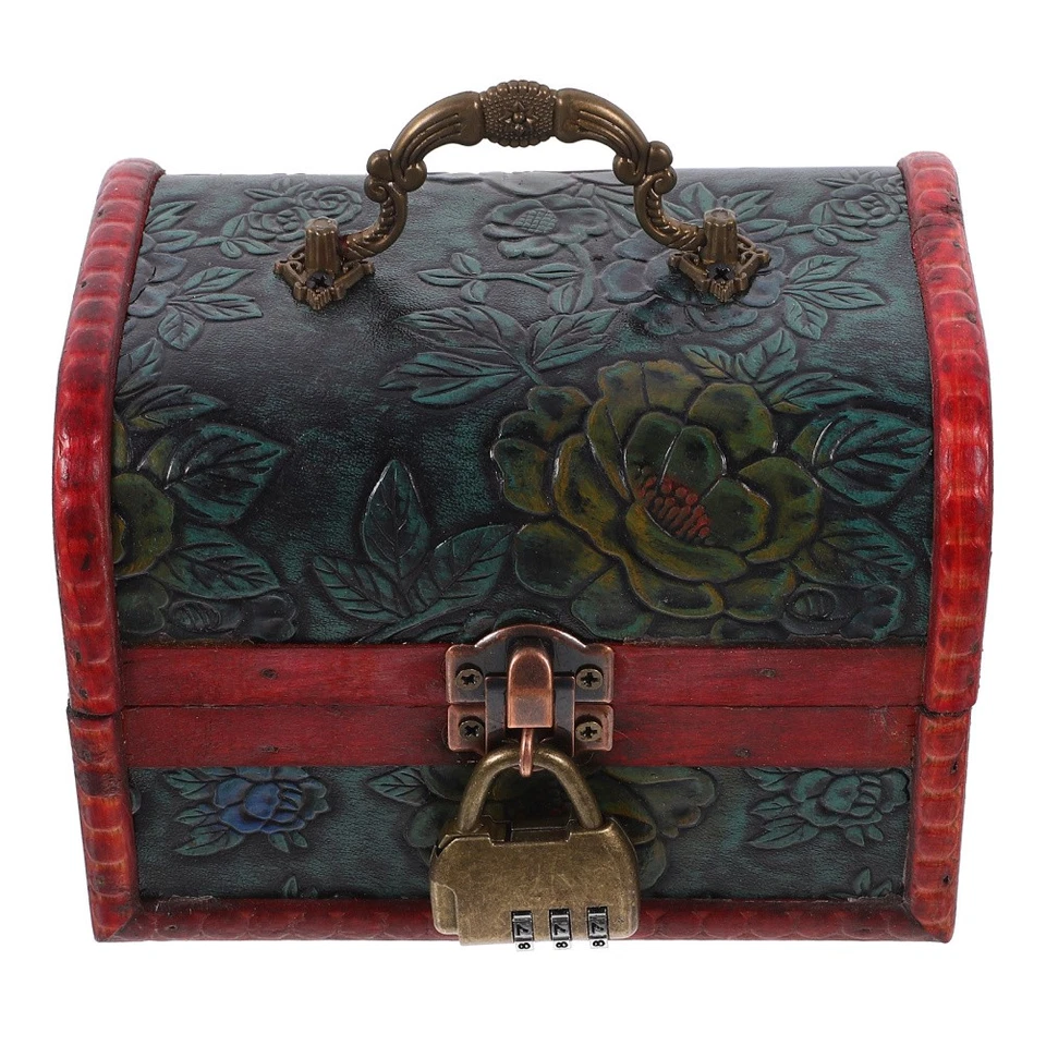  Schmuckkästchen Retro Aufbewahrungsbox Abschließbar Truhe Aus Holz - Bild 2 von 4