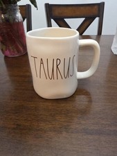 RAE DUNN Taurus Mug Artisan Collection by Magenta Large Ivory/Gold Zodiac Stars 