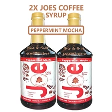 2 LITERS SUGAR FREE PEPPERMINT MOCHA by JOES COFFEE SYRUP 0 CARBS KETO 0 CAL