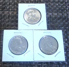 1952 D, S & Proof 50C Franklin Half Dollars (3) Total coins.  AU/BU
