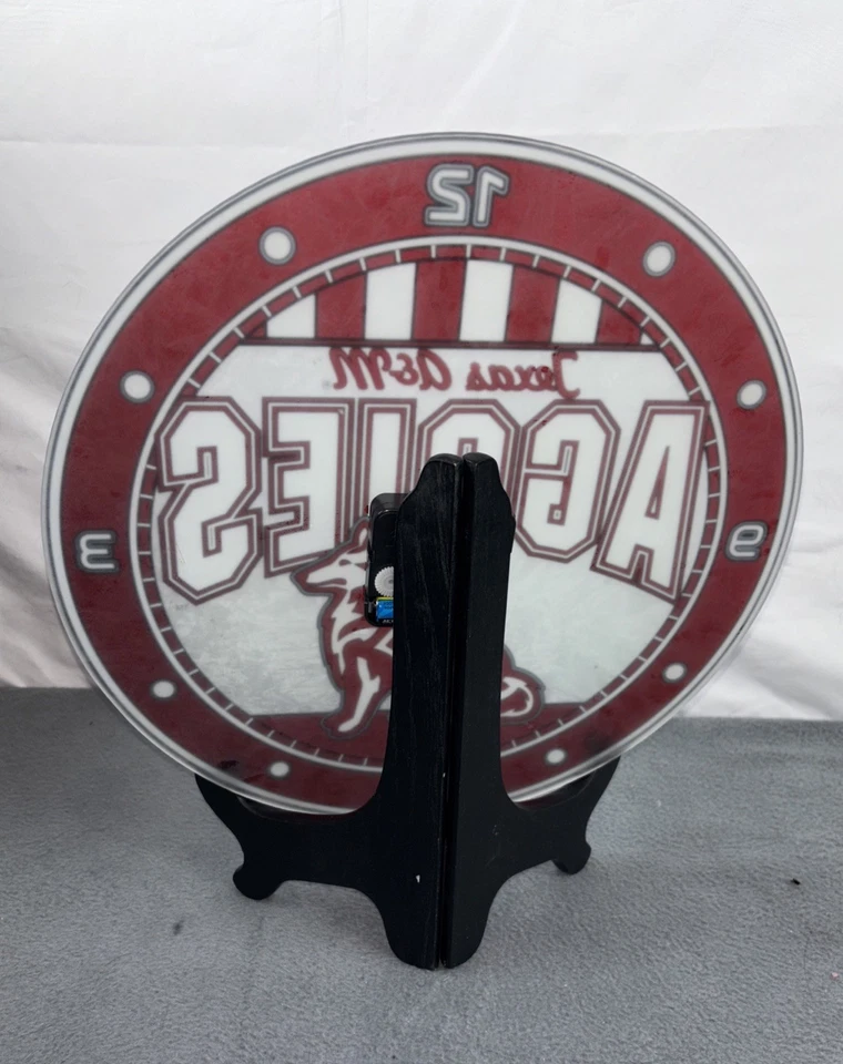 Texas A&M Aggies Wall Clock – NCAA Team Spirit Home Decor – Maroon & White Logo - Image 2 of 4