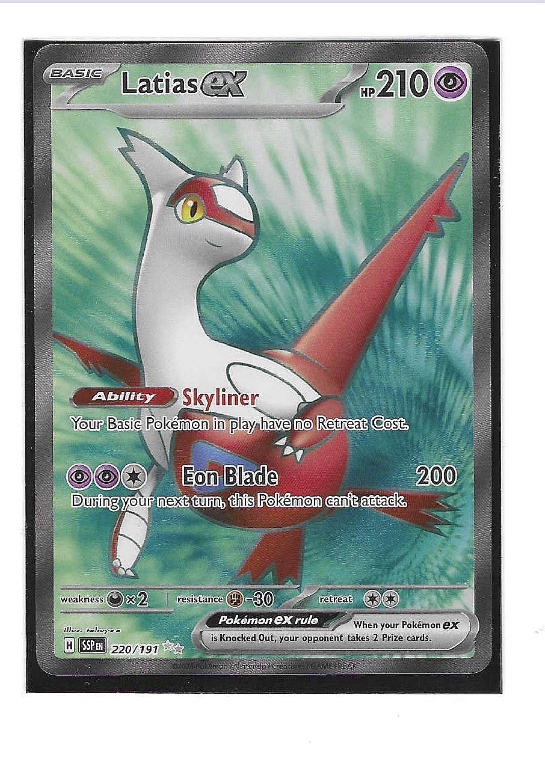 Latias ex 220/191 Surging Sparks Ultra Rare Full Art Holo Pokemon TCG NM
