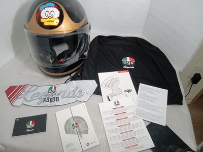 Vintage AGV X3000 Barry Sheene Limited Edition Motorcycle Helmet L