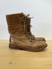 Bed Stu Roanne Boots Fold Over Distressed Brown Leather Women's 9.5 Motorcycle
