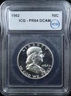 1962 FRANKLIN HALF DOLLAR 50C ICG PR64 DCAM (P0697)