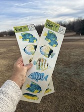 Tropical Fish Theme Main Street Wall Sticker Art Set Of 2 NOS 25 Stickers Total