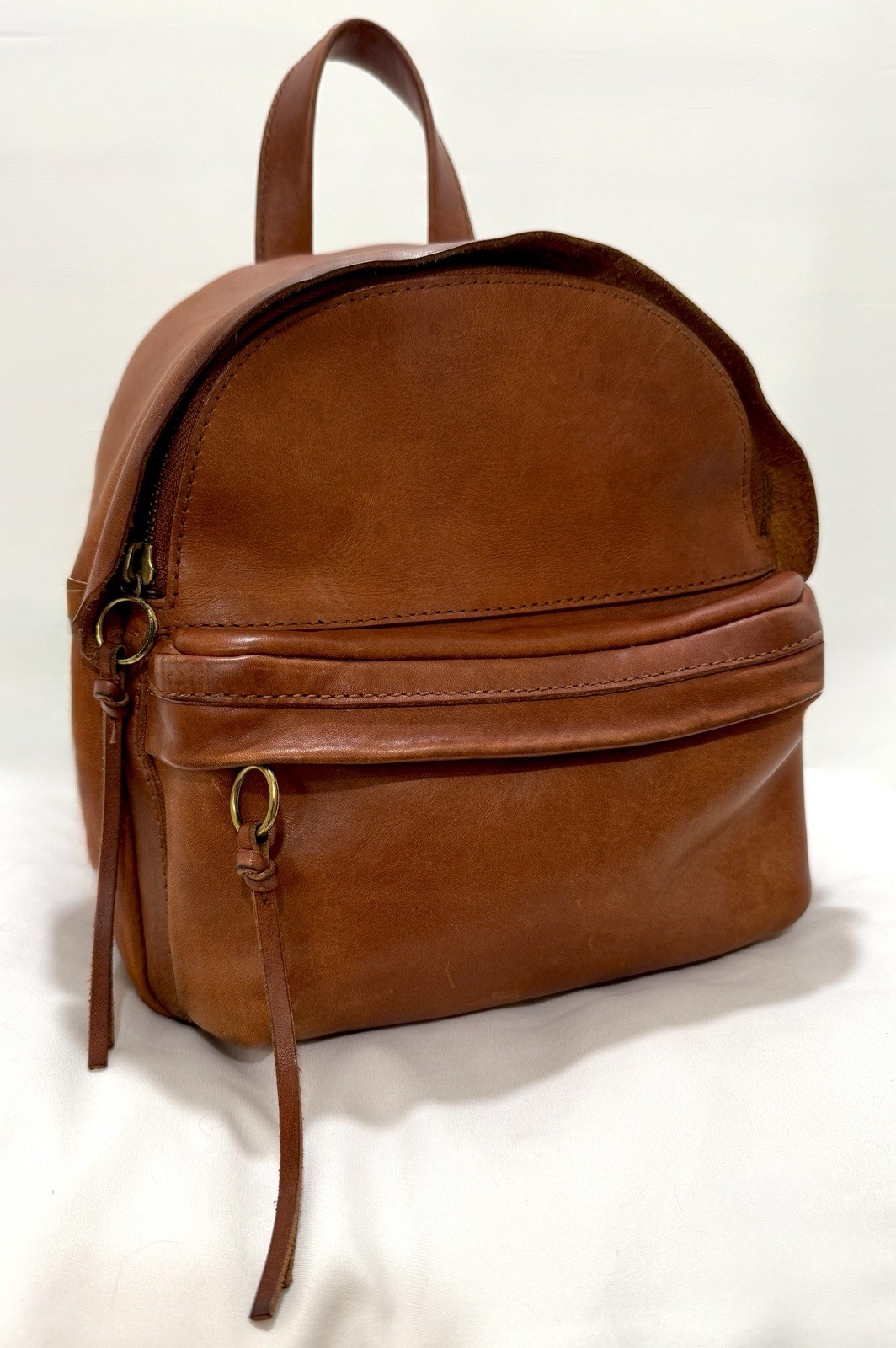 Madewell Mini Lorimer Leather Backpack – Saddle B… - image 3
