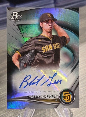 Robert Gasser 2022 Bowman Platinum Autograph San Diego Padres/Brewers