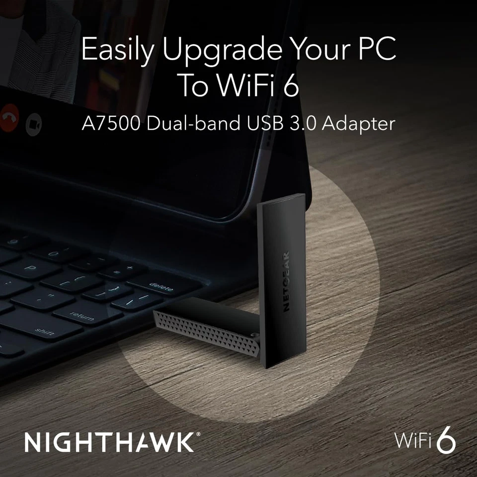 Nighthawk AX1800 WiFi 6 USB Adapter Fast WiFi 6 Upgrade for Windows PCs - Image 2 of 4