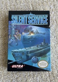 Silent Service for Nintendo NES (1989, NES) CIB Black Label Video Game GOOD