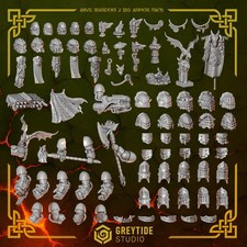 Anvil Wardens Big Armor Upgrade Bits  16K Resin 3D Printed Greytide 