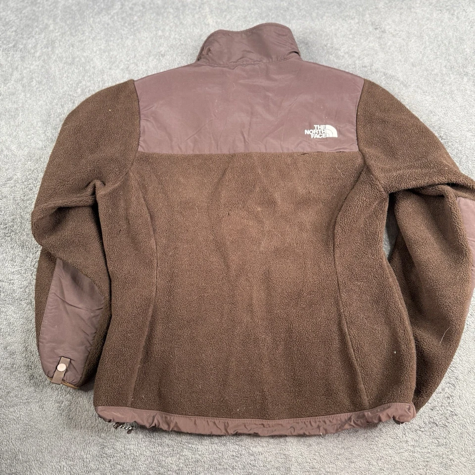 Chaqueta The North Face Denali para mujer pequeña marrón cremallera completa polar Foto 4 de 4