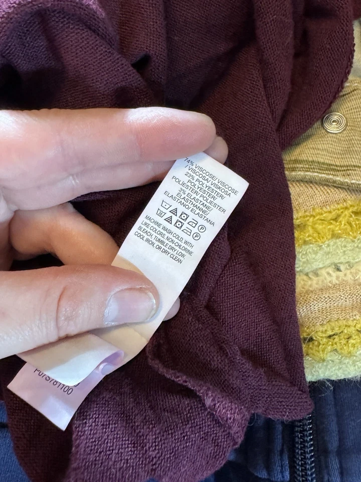 Lucky Brand Mangas Raglán Grandes Henley Manga Larga Suave Púrpura Informal Comodidad Foto 4 de 4