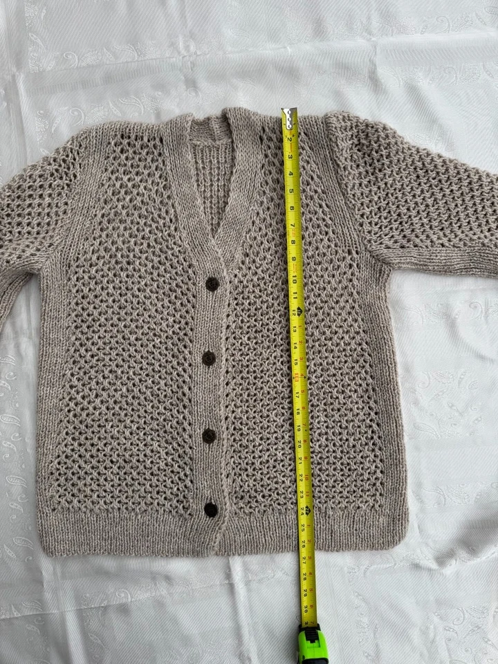 Wool handmade women cardigan size L (BrunelloCucinelli pattern) - Image 4 of 4