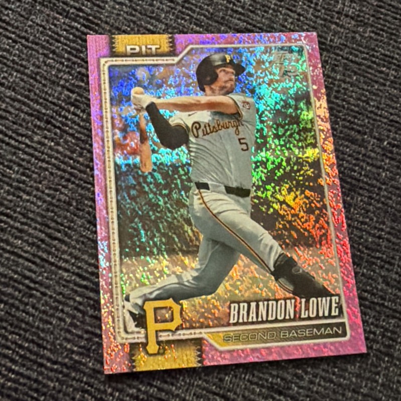 Brandon Lowe 2026 Topps Series 2 #579 Pink HoloFoil Pittsburgh Pirates-BASEBALL