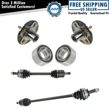 Front CV Axle Shaft Assembly Wheel Hub Bearing Kit Set 6pc New for 01-05 Civic