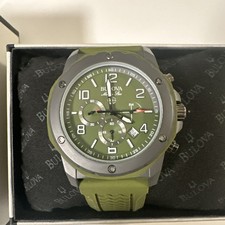 Bulova Marine Star 98B202 Men's Sports Casual Watch 44mm Chronograph SS Quartz
