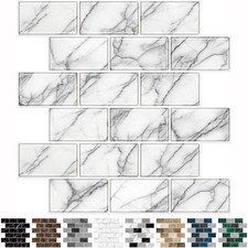 10-Sheet backsplash Tile for Kitchen Peel and Stick,12"x12" Self Adhesive Subway