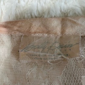 Vintage Betty Dain Sheer Pink Lace Apron Skirt Lingerie | One Size