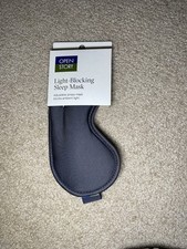 New Open Story Light-Blocking Sleep Mask Gray Adjustable Jersey Size OS